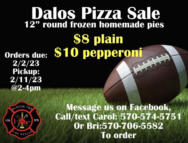Dalos Pizza Sale (Orders Due 02/02)